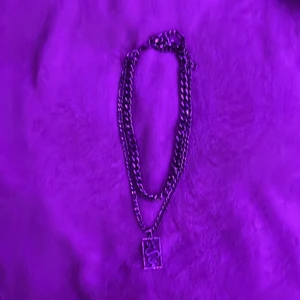 Silver halsband - Silvrigt kedjehalsband med drake på från Gina tricot använd fåtal gånger 