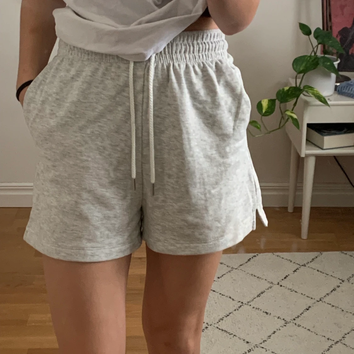 Gråa mjukis shorts