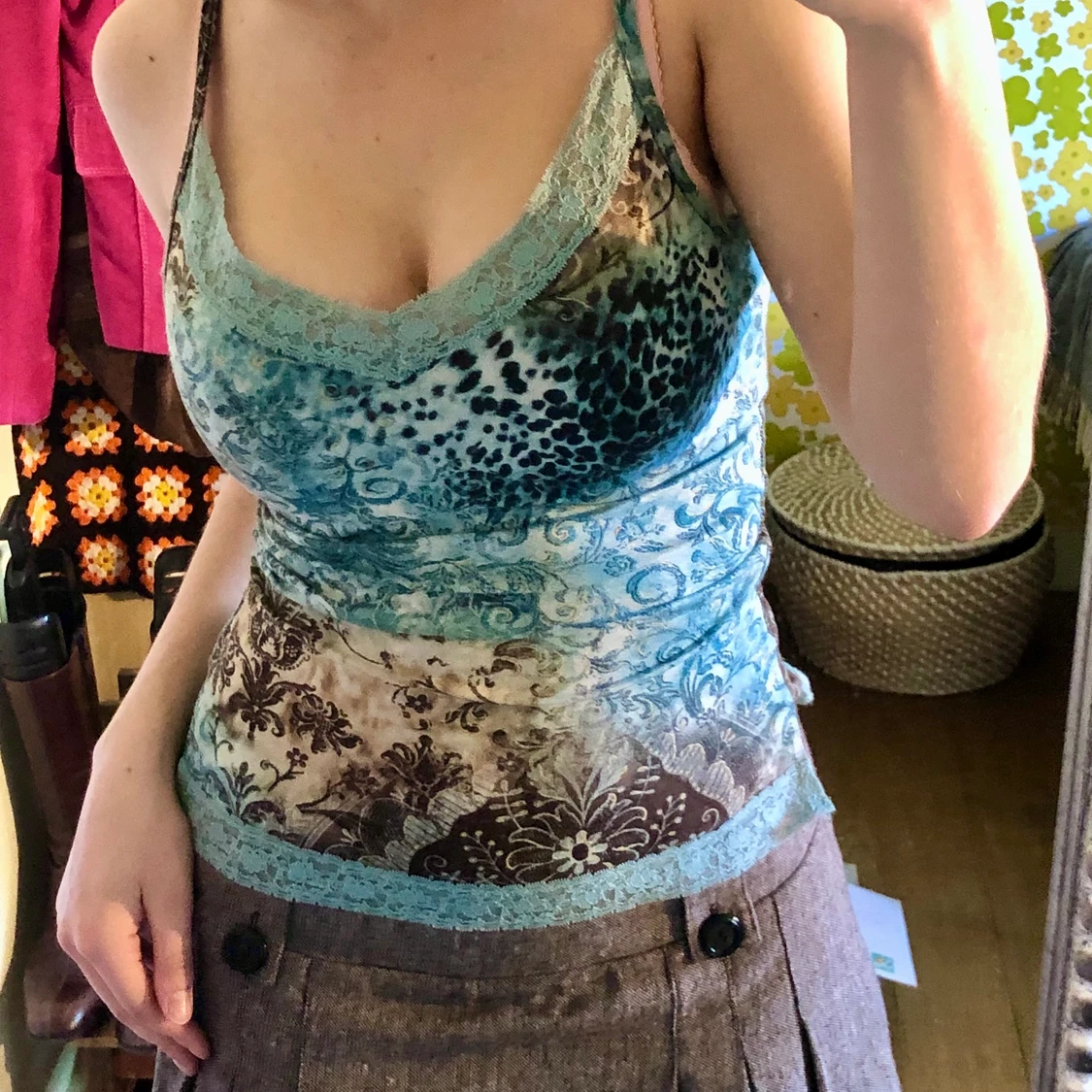 Mönstrat 2000s linne