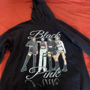 Svart hoodie med blackpink på. Helt ny. För tjejer