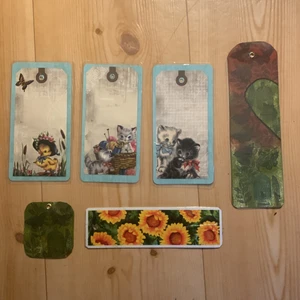 6 stycken fina bokmärken  - 6 olika bokmärken med olika designs  kostar 2kr styck 