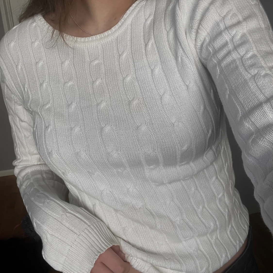 Kabelstickad tröja - 90
