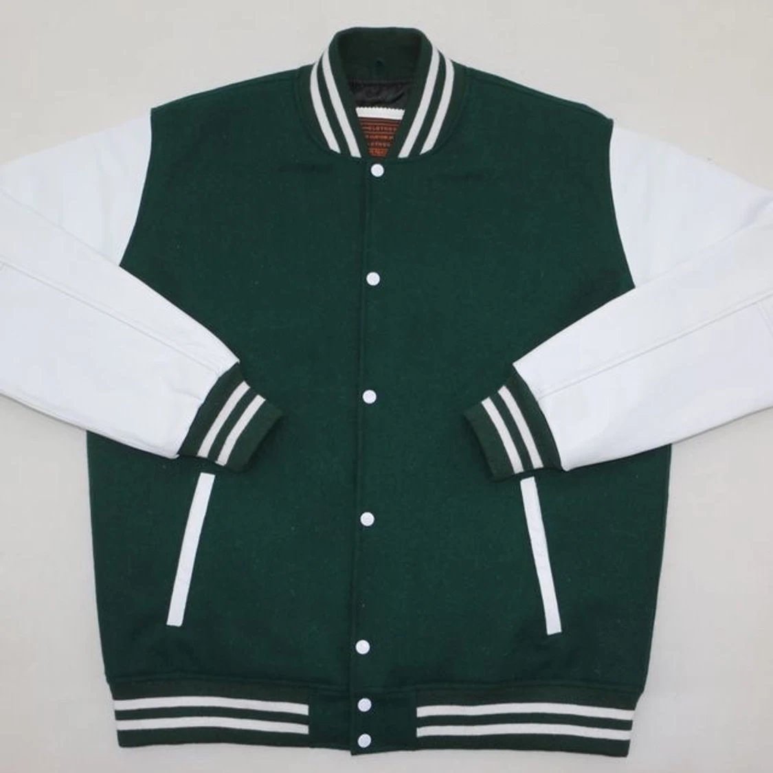 Varsity jacket vit och grön 