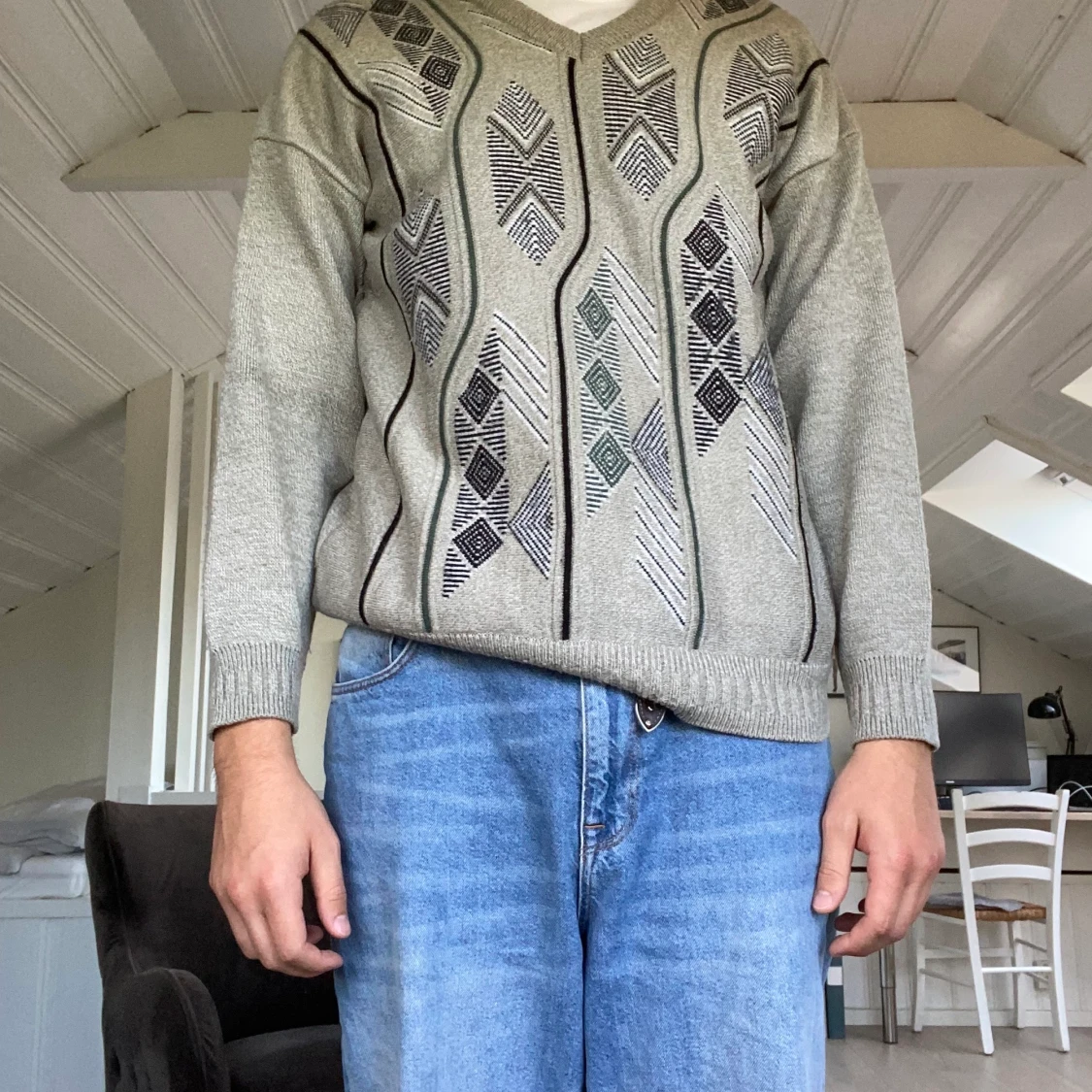 Grå sweatshirt