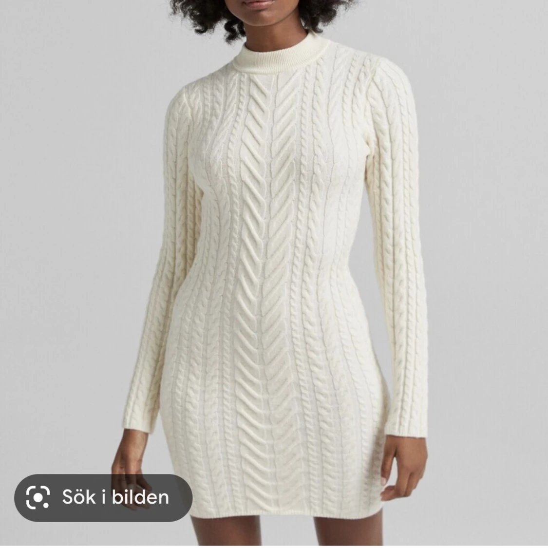 Backless stickad klänning från bershka - 90