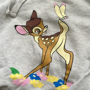 hoodie - hoodie från primark med passform xs-s. Världens sötaste bambi-tryck. En aning använd men fortfarande i fint skick utan noppror osv. 