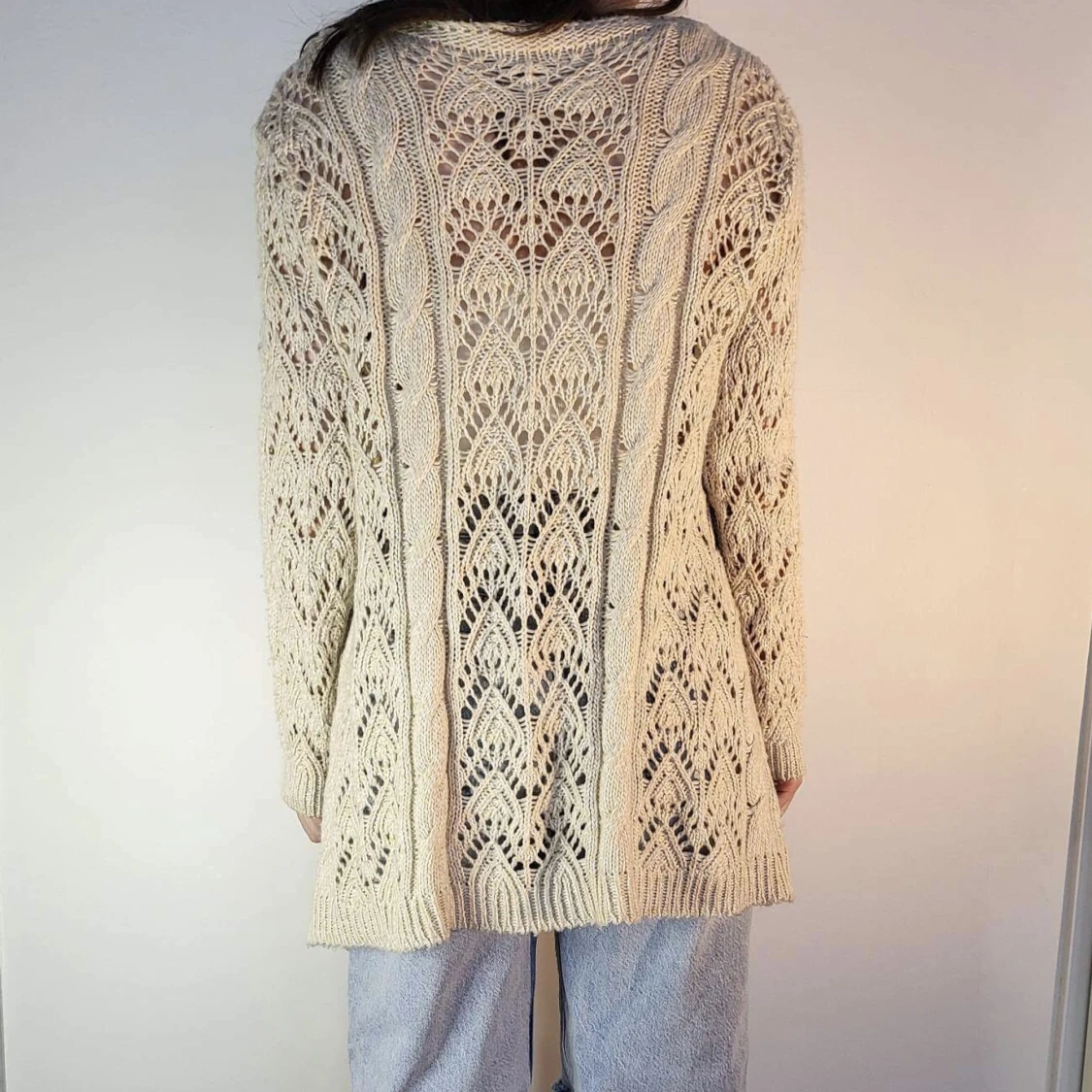 stickad cardigan med bruna knappar unbranded - 90