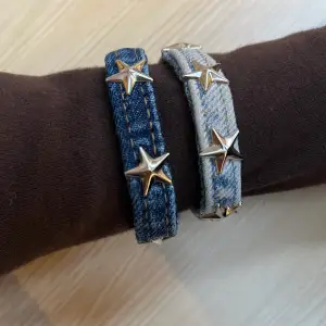 Pris från 99-149kr. Armbanden är handsydda gjorda på 100% återvunnet material🤩 Finns i olika färger men stjärnor, fyrkanter eller trianglar som nitar!! Går att köpa här eller på Instagram @bynoelyuf 💕köparen står för frakten!