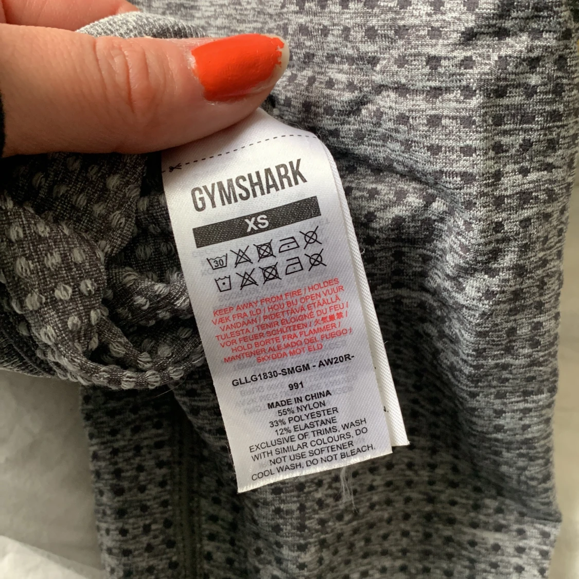 Gråa Gymshark tights storlek XS - 91