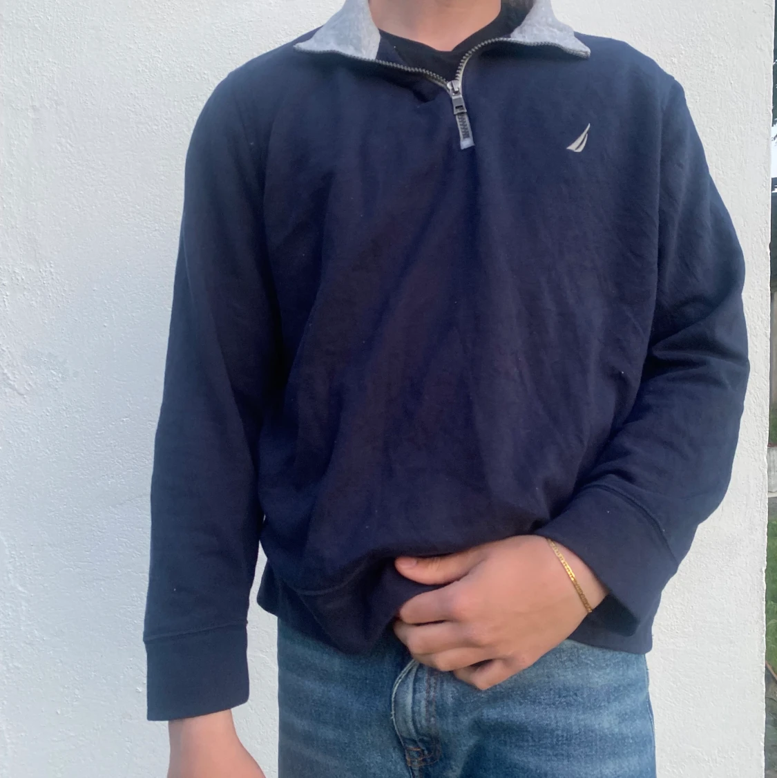 Fin vintage tröja med krage