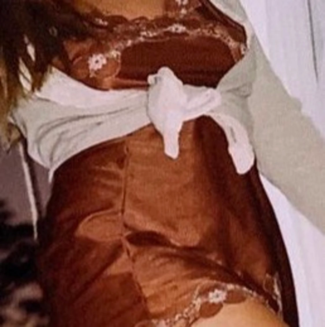 Brun mini ’slip’-klänning 