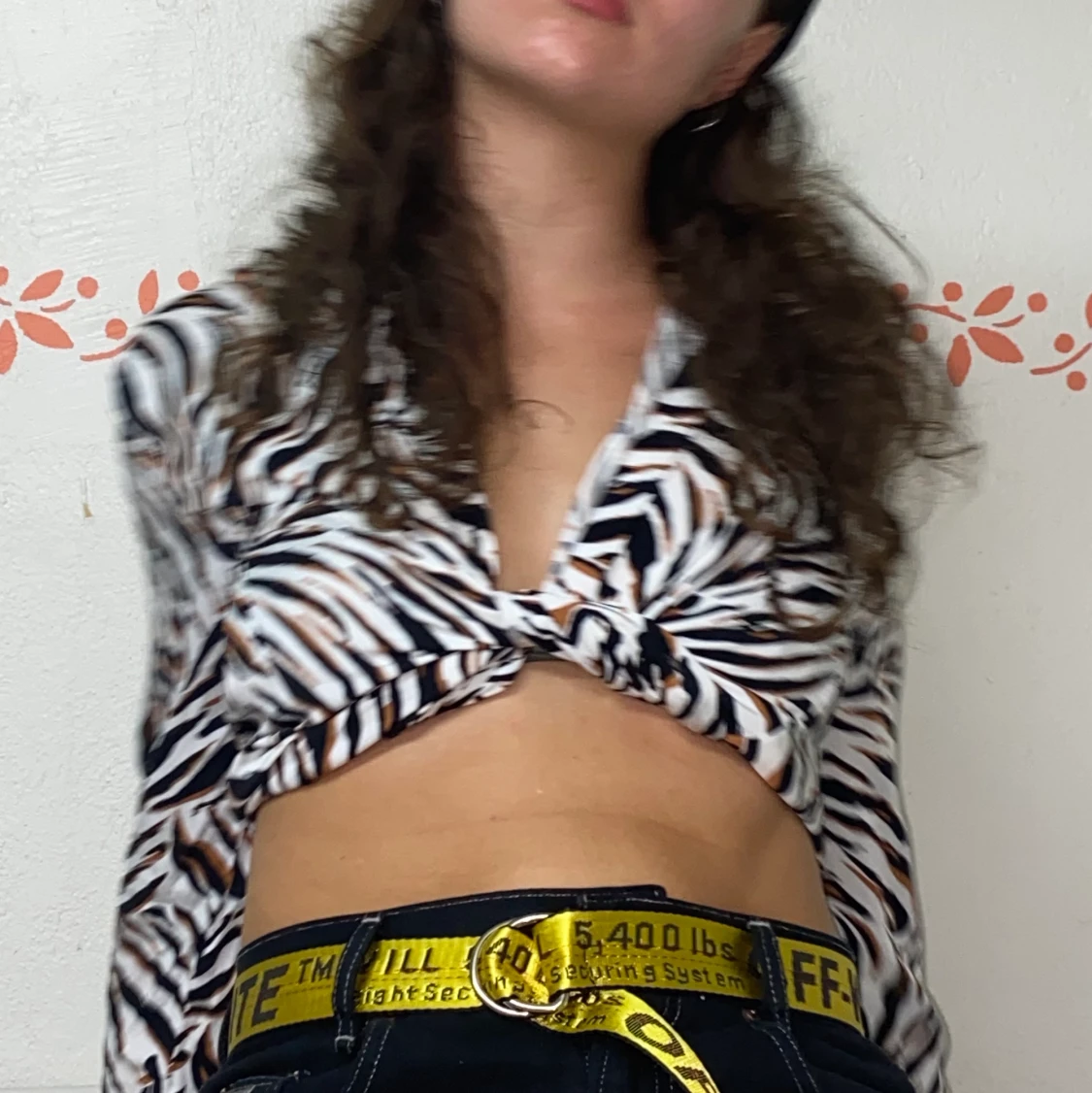 Mönstrad blus stl. M - 90