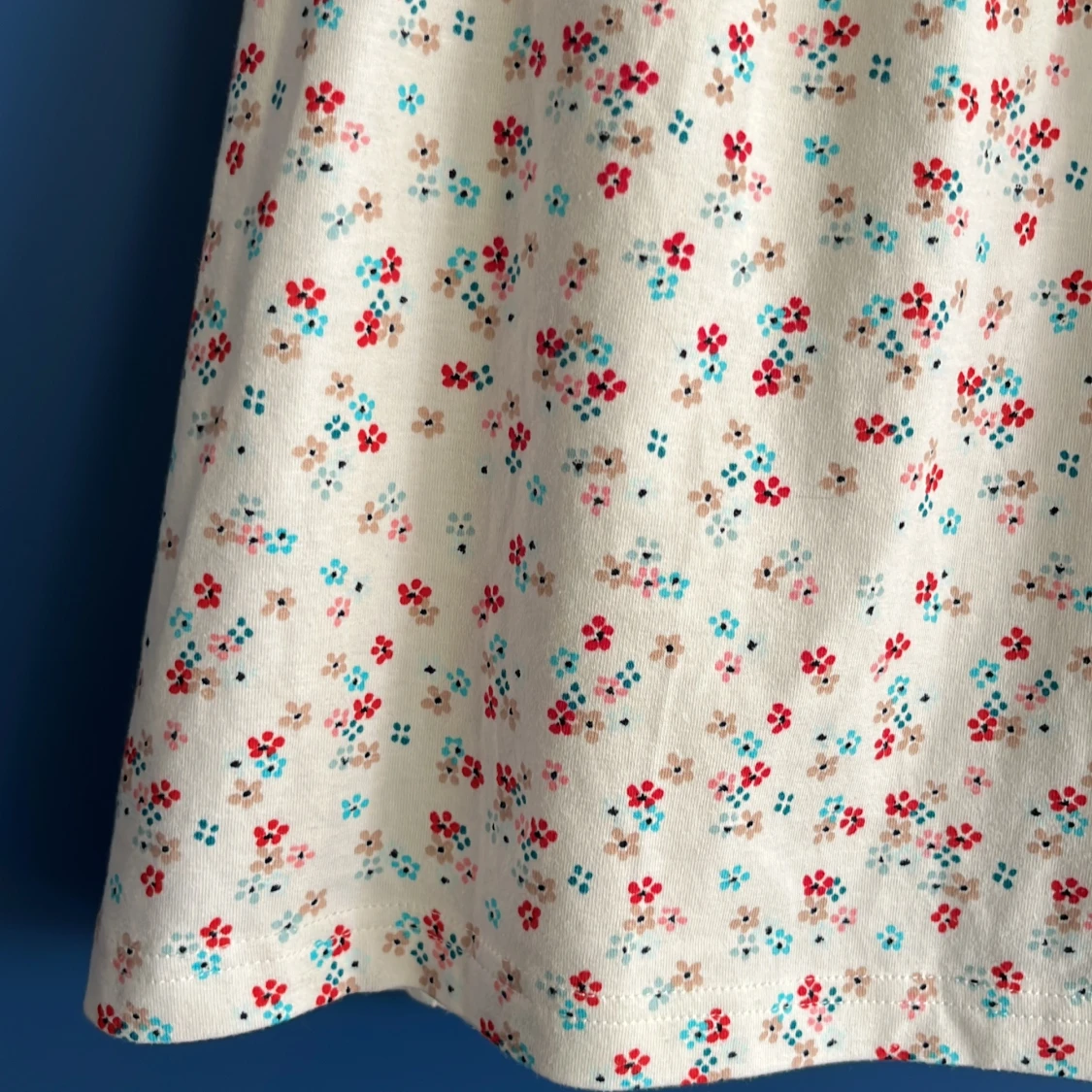 Blommig strapless klänning - 91