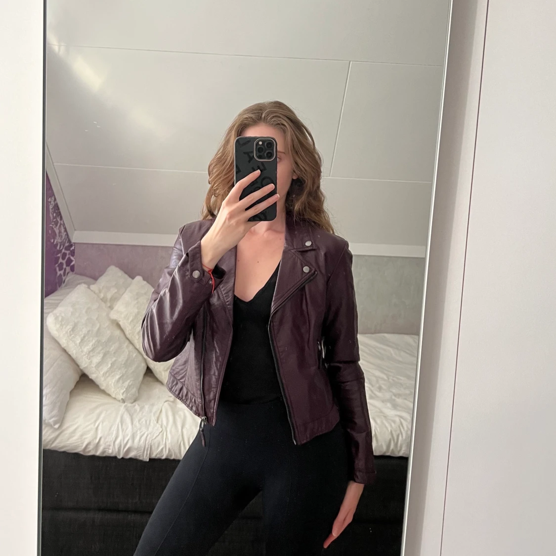 Skinnjacka (läderimitation)  - 90