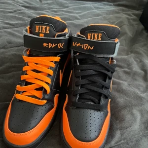 NEW Custom Nike Air Size 46 High Tops Shoes - Rare custom made unique orange and black Nike high tops, two pairs of matching laces included, orange and black 