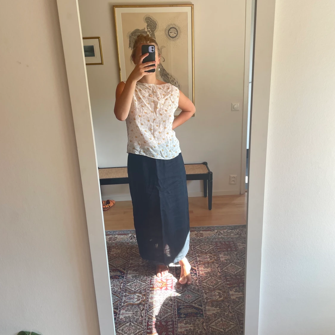 Blommigt linne från humana  - 91