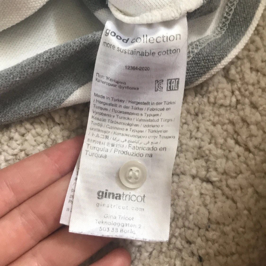 randig crop top från gina tricot  - 91