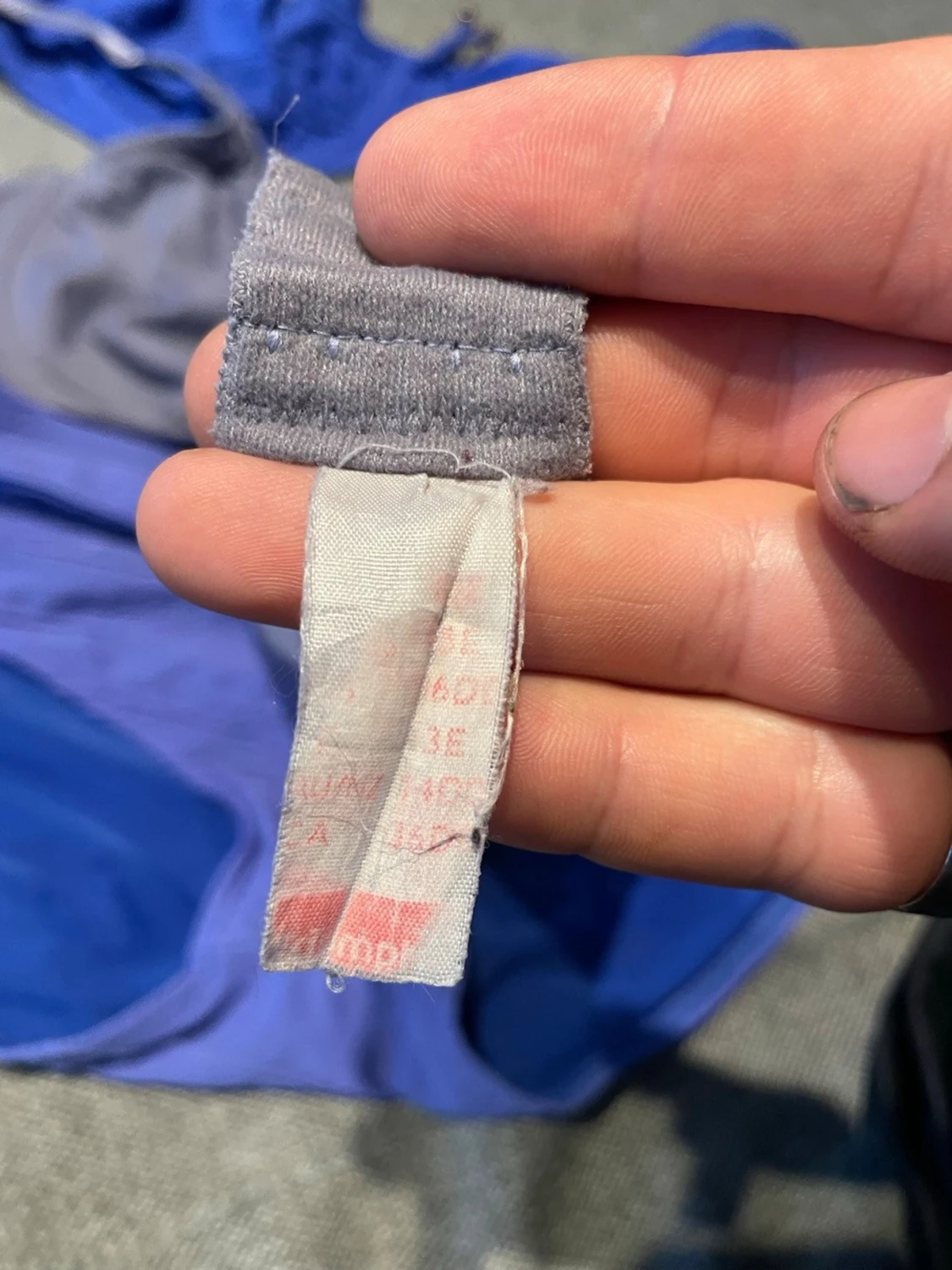 Blå och grå bikiniöverdel - 1