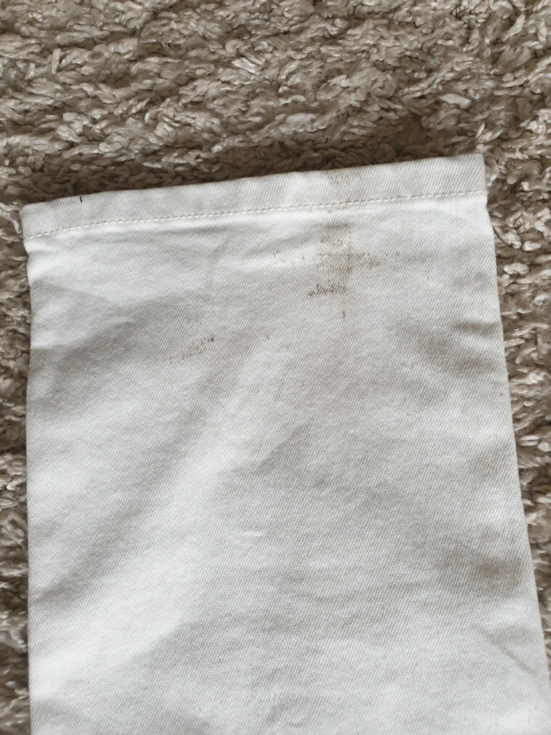 Vita raka jeans med hög midja - 3