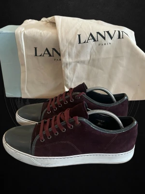 Vinröda Lanvins med glans  - Bara skor tillkommer inget og