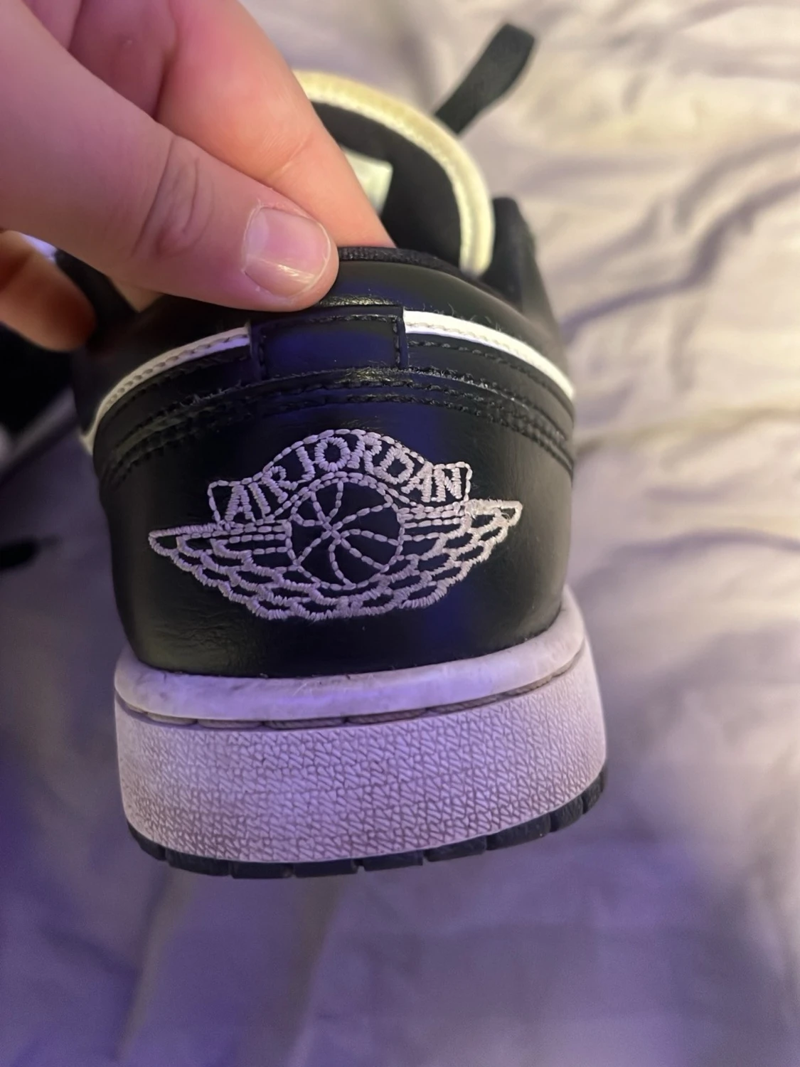 Svarta och vita Air Jordan 1 Low - 1