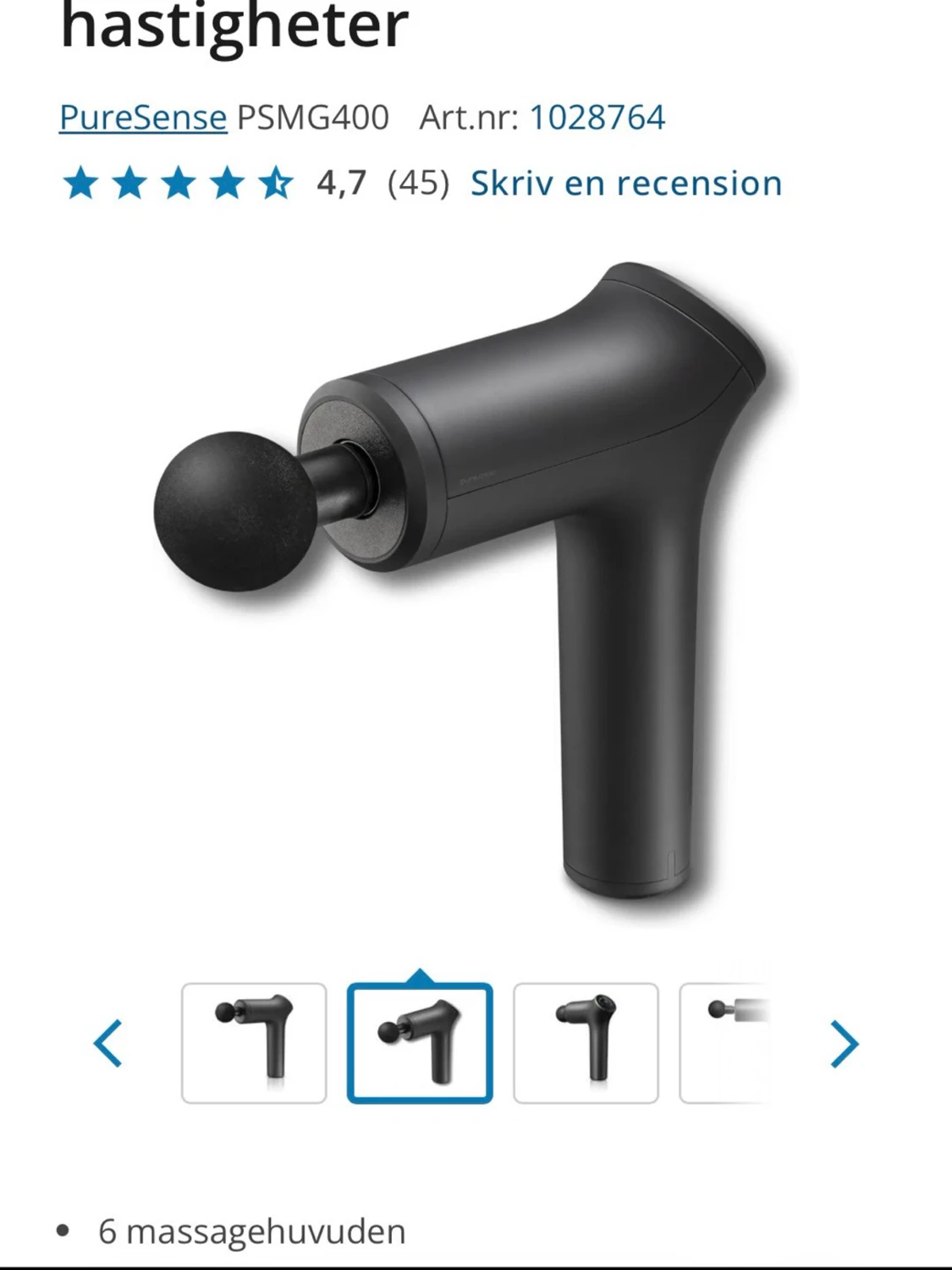 Andersson massagepistol med tillbehör - 4