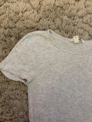 Grå T-shirt  - En grå T-shirt från h&m! Denna är tight men inte för tight, fin passform och är töjbar💕