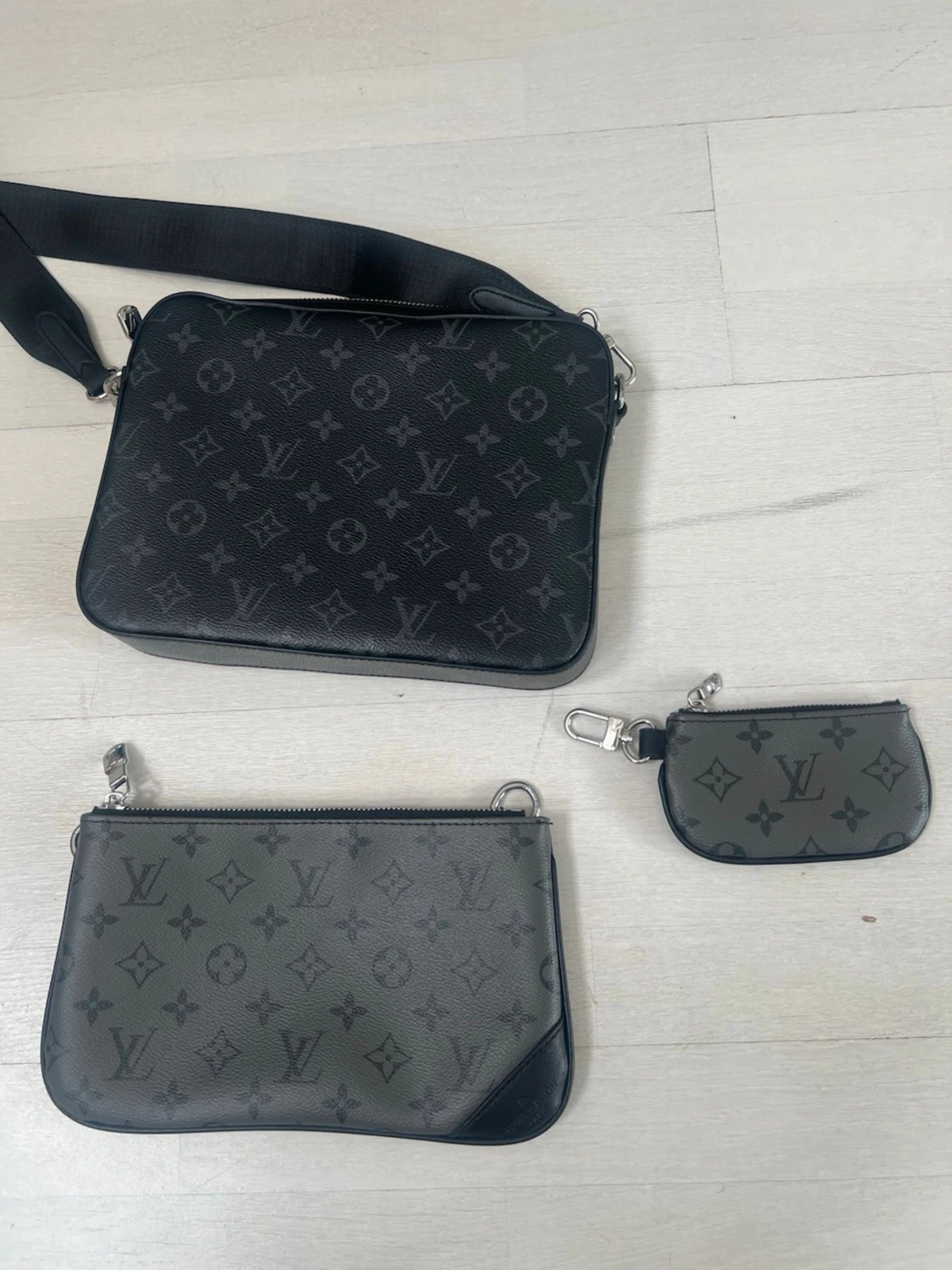 Monogram axelväska svart - 3