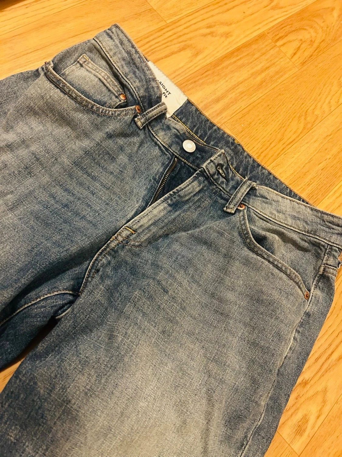 Blå raka jeans från Weekday - 1
