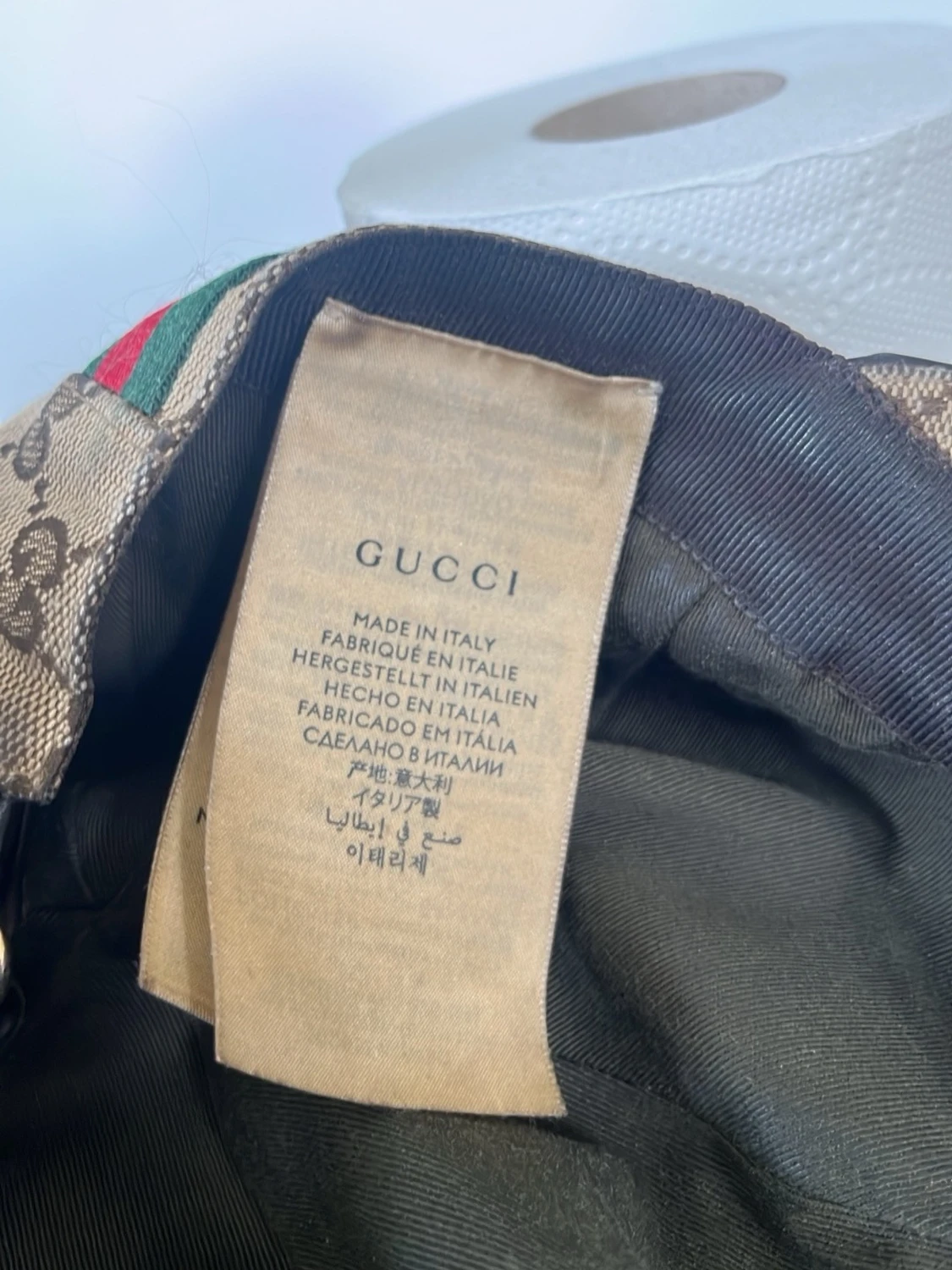 Gucci beige keps med GG-mönster - 4