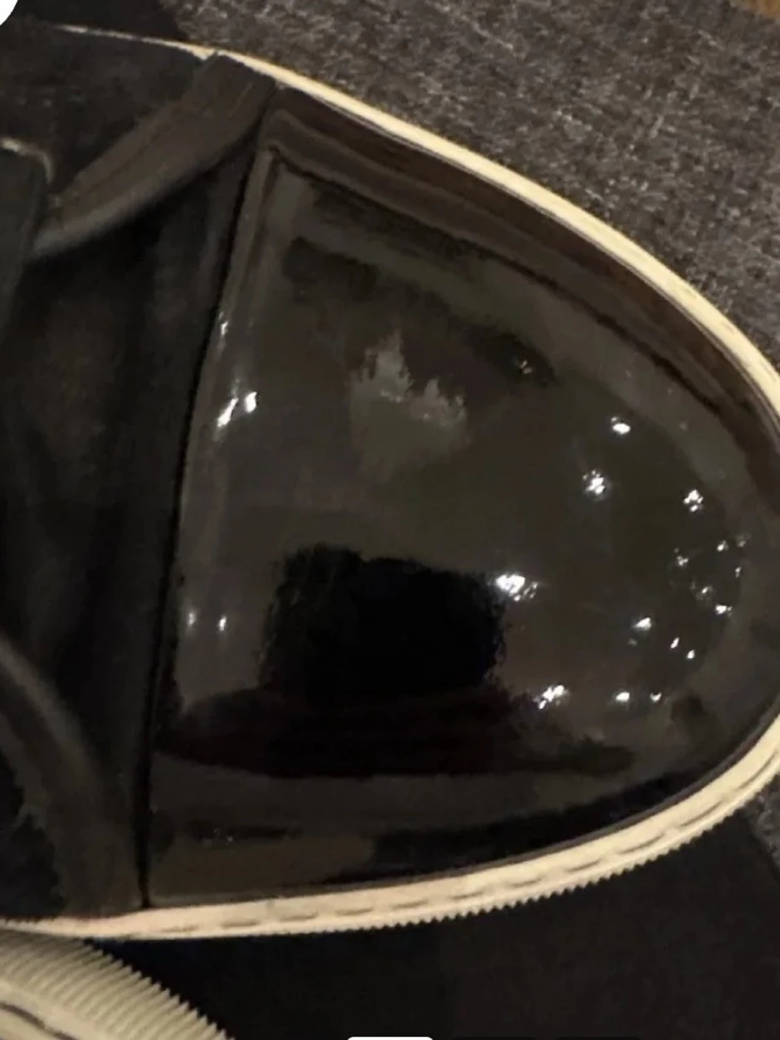 Svarta Lanvin sneakers med lackad tå - 2
