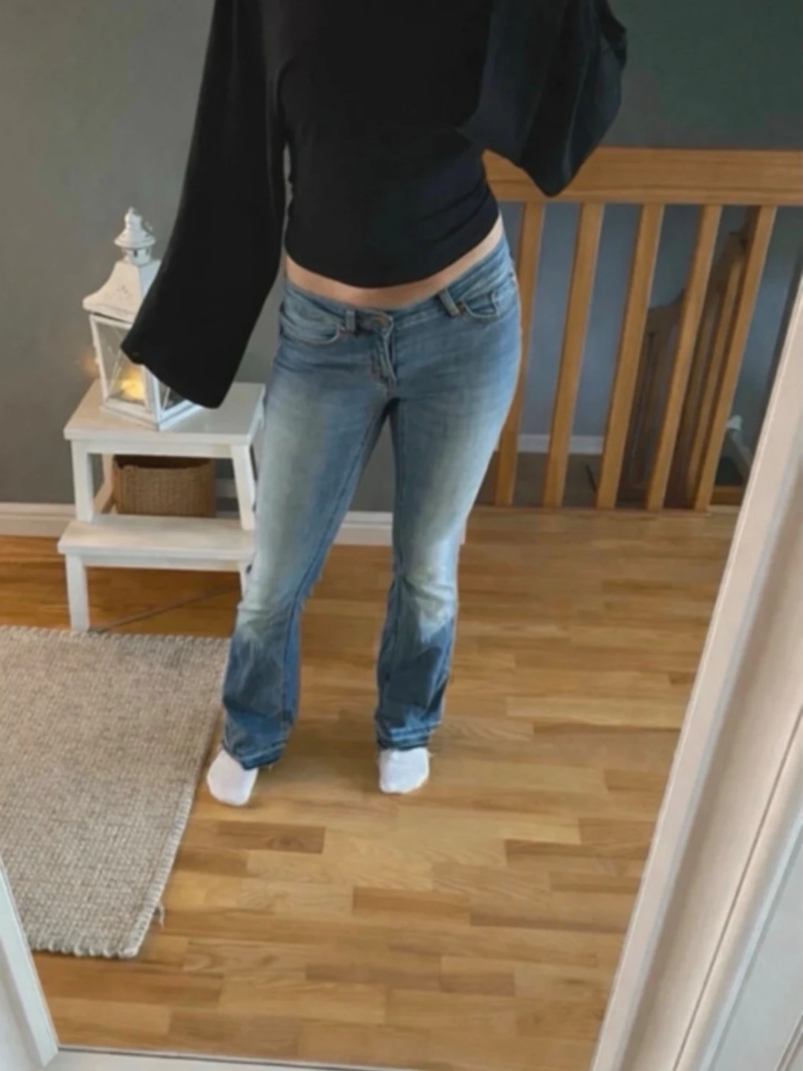 Blå bootcut jeans