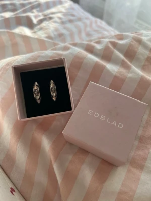 Edblad örhängen - Säljer mina edblad örhängen då jag bytt till guld, ingen synlig användning förutom att original plupp saknas,  boxen följer med!💕 Köpt för 400 säljer för 95❤️