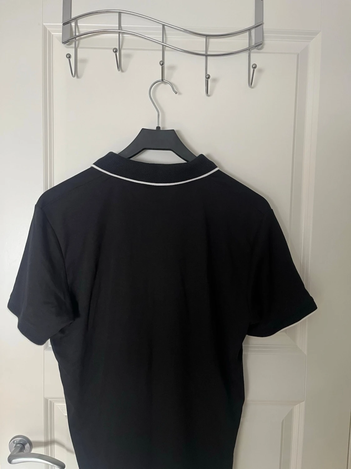 Svart piké med half zip från Selected - 1