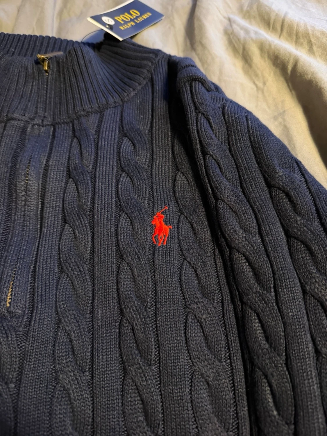 Mörkblå stickad tröja Polo Ralph Lauren - 2