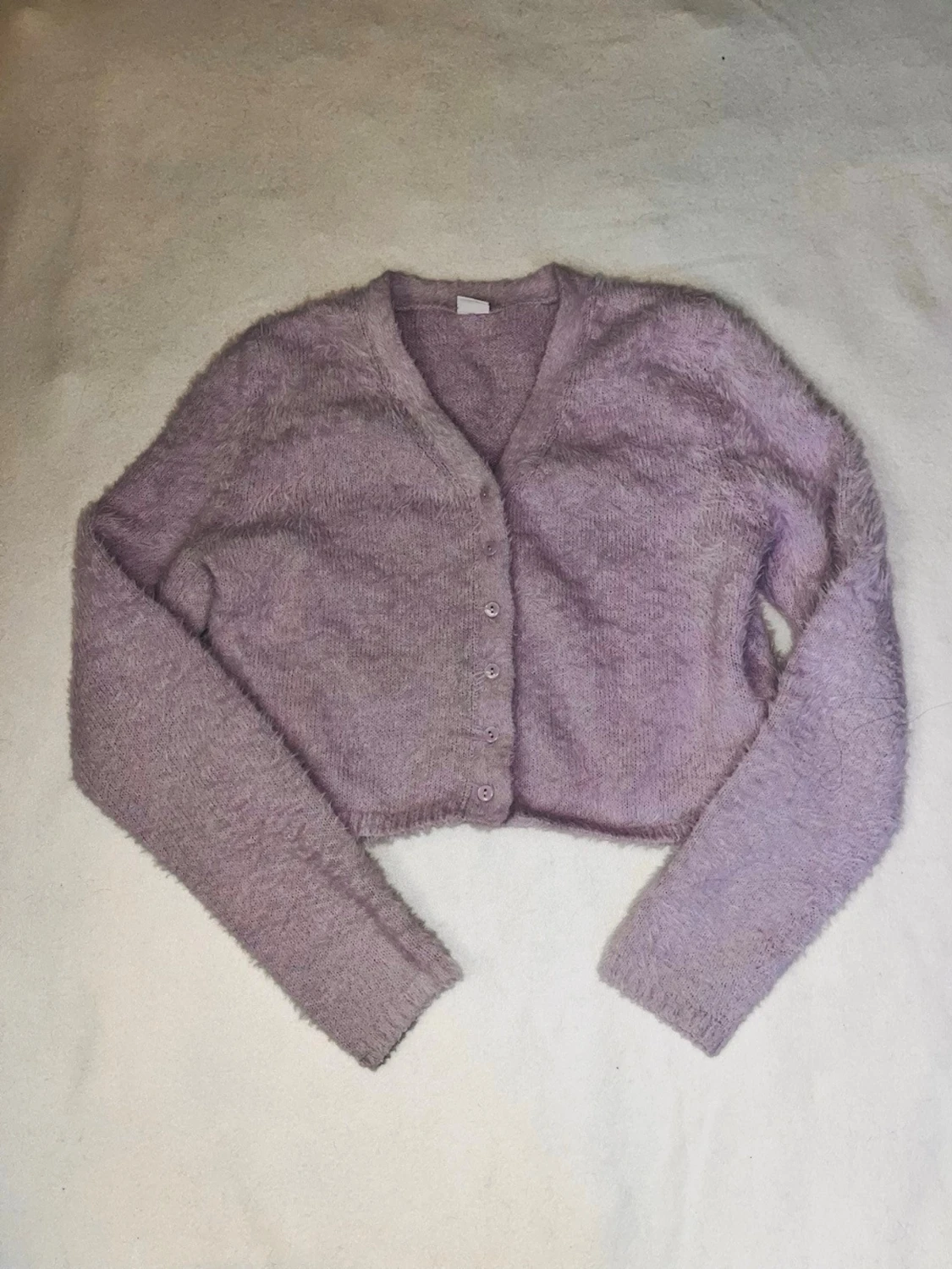 Ljuslila fluffig kofta