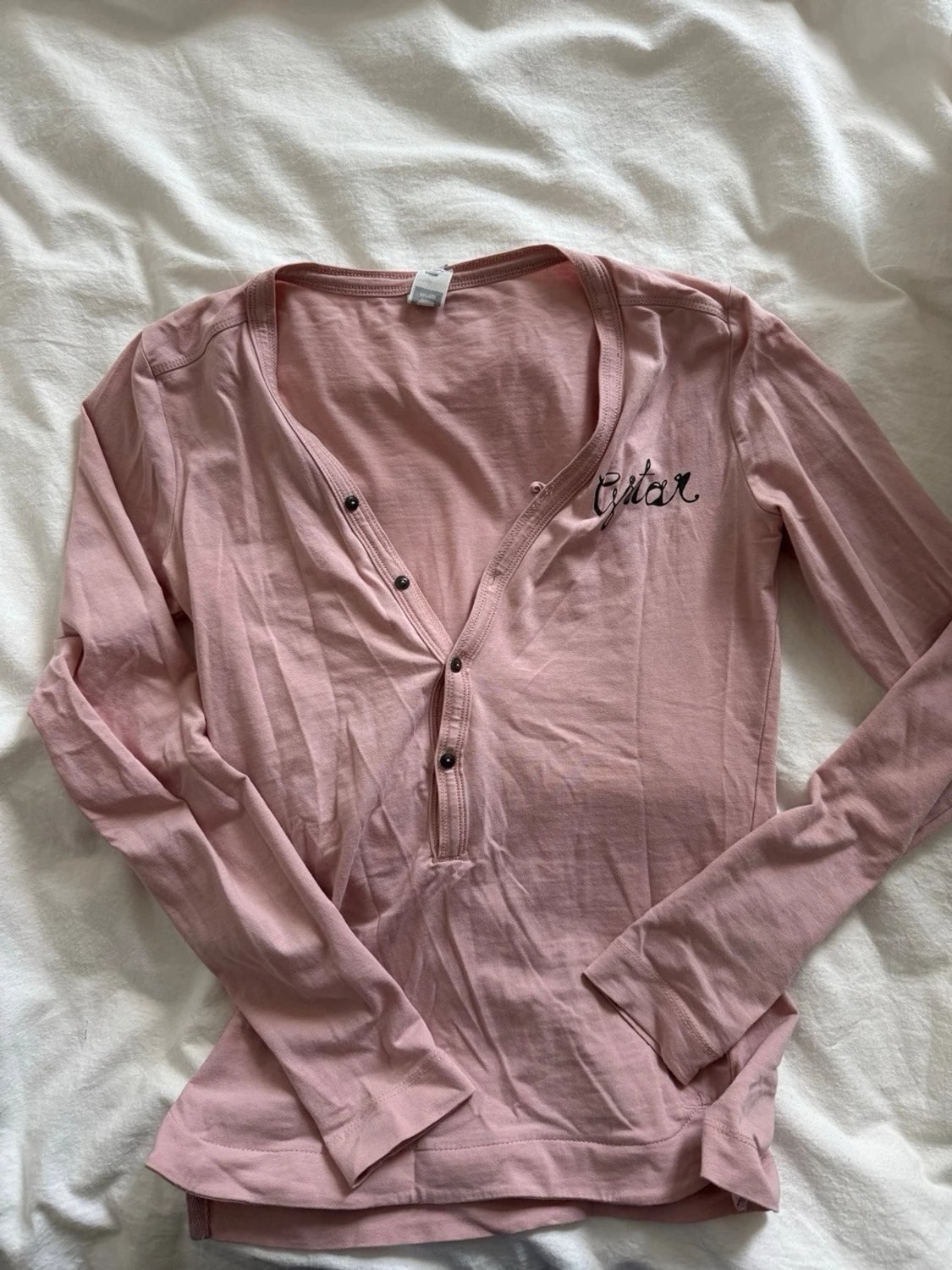 Ljusrosa långärmad topp  - 1