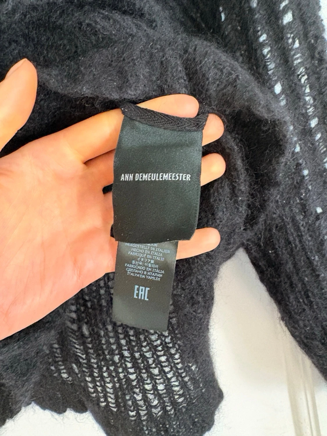 Svart stickad tröja Ann Demeulemeester - 2