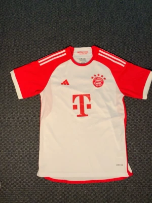 Bayern München matchtröja Adidas - Sjukt snygg Bayern München tröja som har använts ett fåtal gånger men verkligen inte har några täcken på användning! Tröjan är i sjukt bra skick och är även riktigt fet! Den röd vita looken gör verkligen tröjan unik, sjukt snygg tröja som passar till allting!