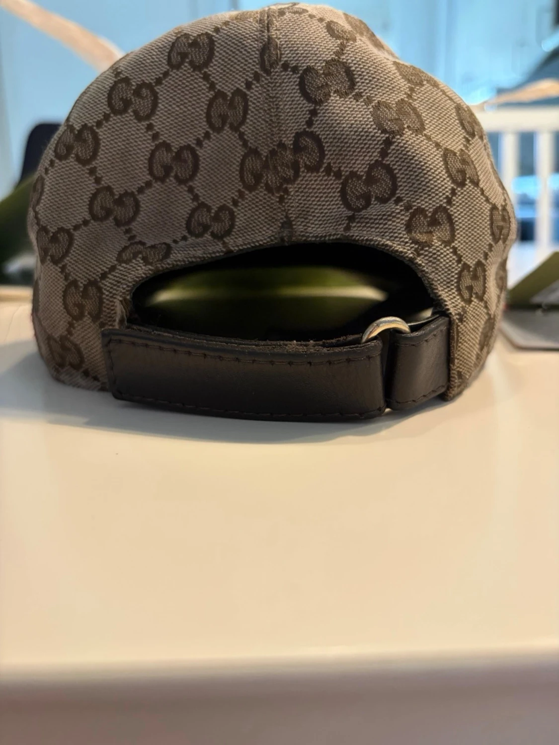 Gucci beige keps med GG-mönster - 2