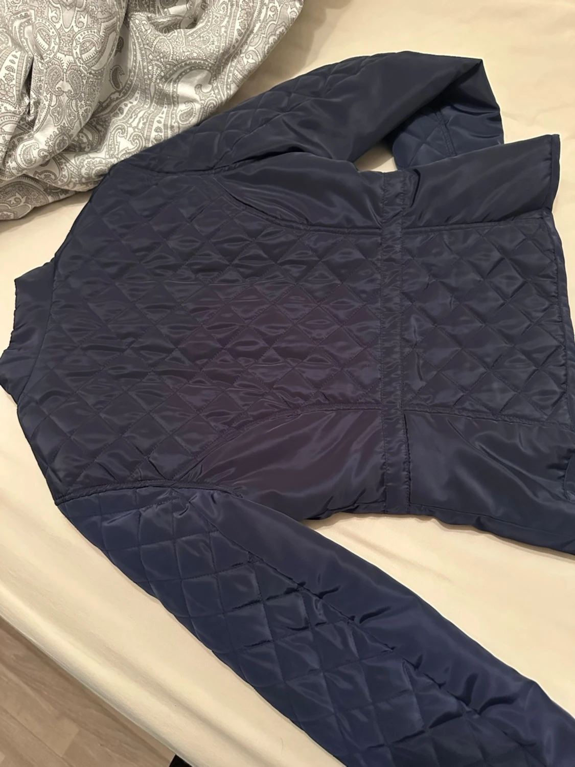 Mörkblå quiltad vindjacka - 1