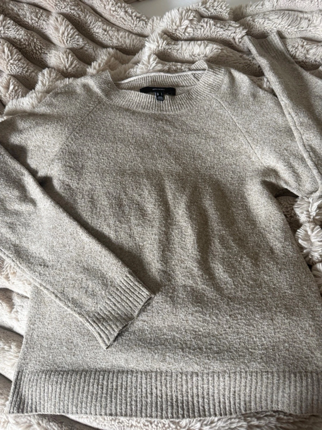 Beige stickad tröja Vero Moda