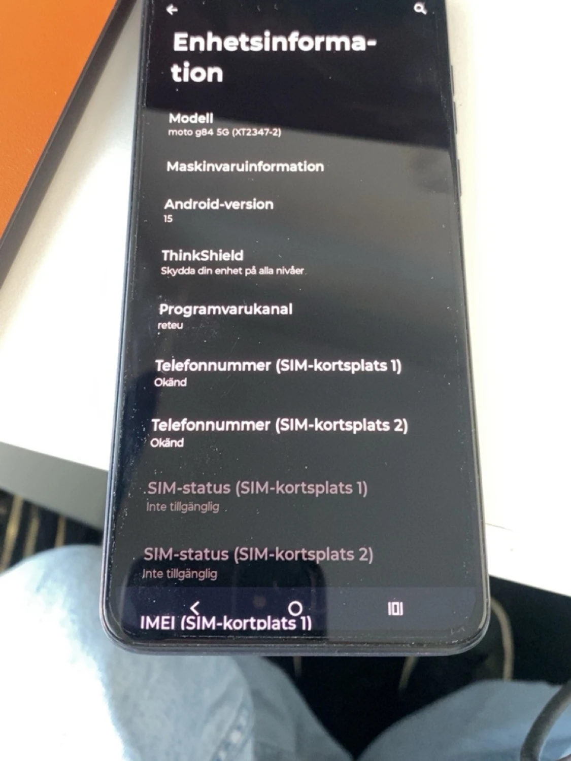 Motorola moto g84 5G svart Android - 3