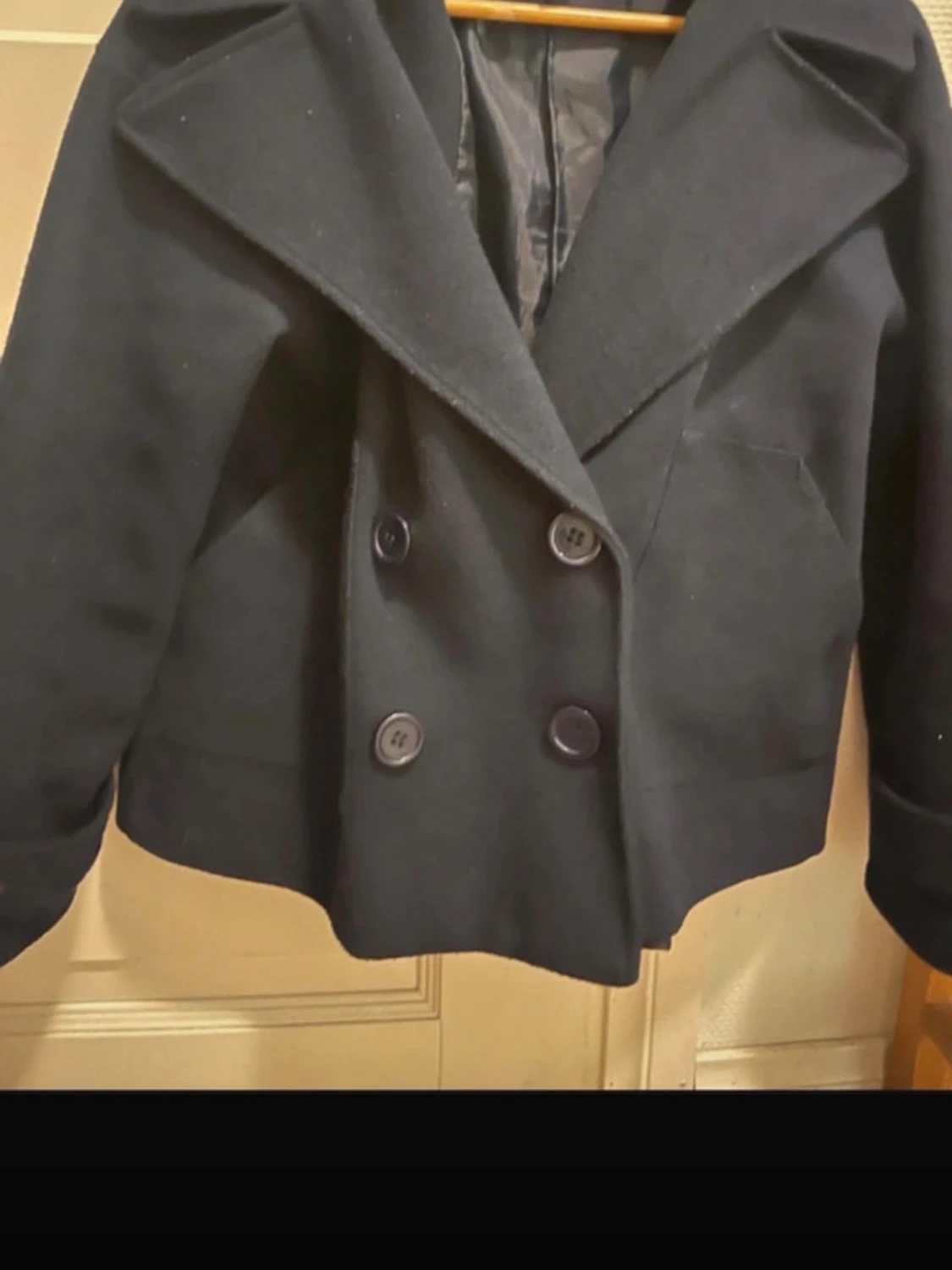 Mörkblå skepparkavaj med dubbelknäppning - 2