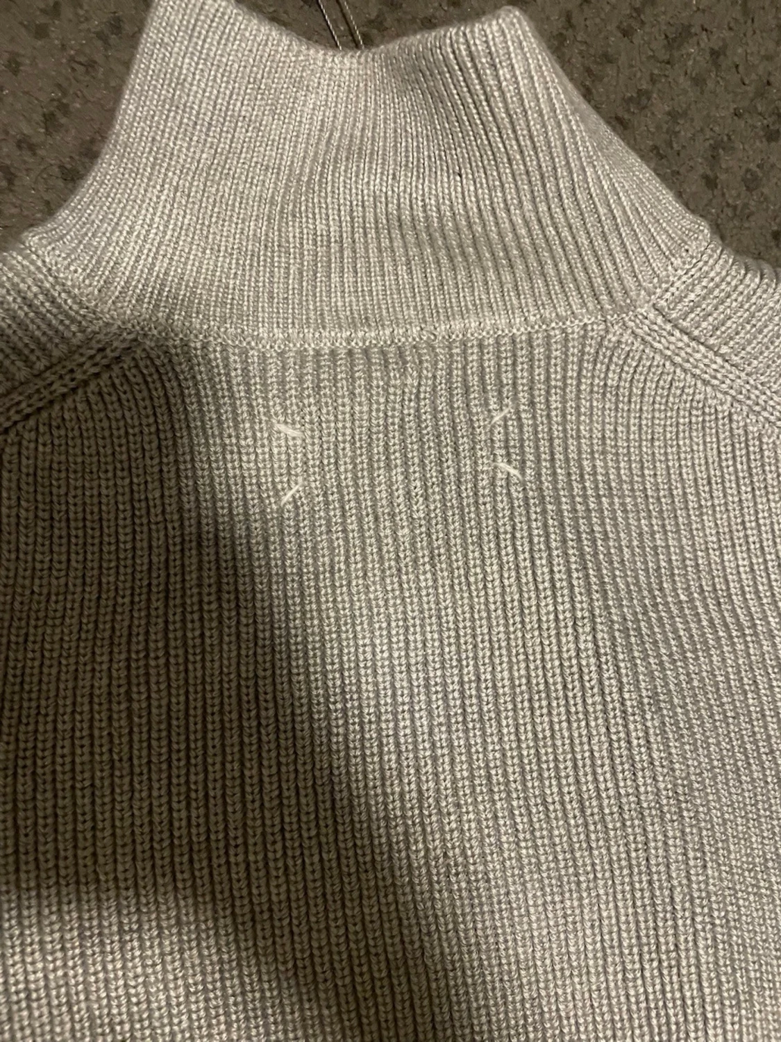 Ljusgrå stickad ziptröja Maison Margiela - 4