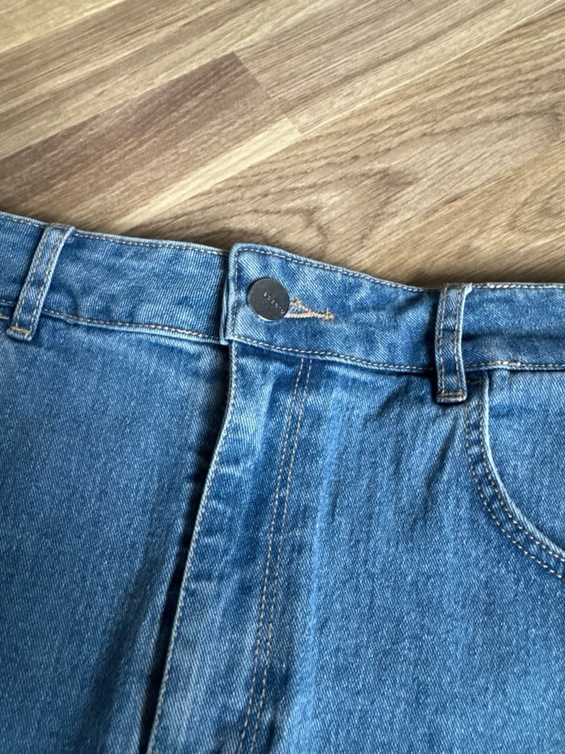 Snygg blå jeanskjol - 4