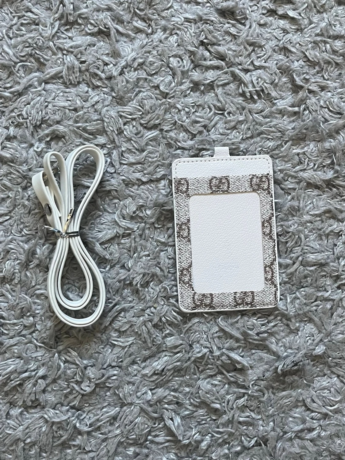 Vit lanyard korthållare - 1