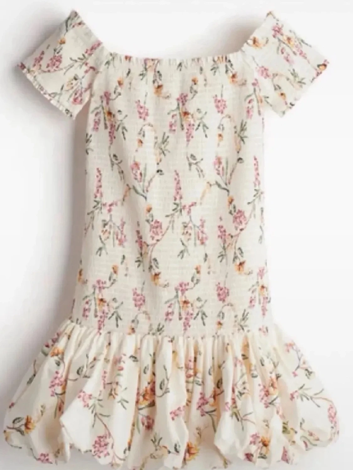 Blommig offshoulder sommarklänning