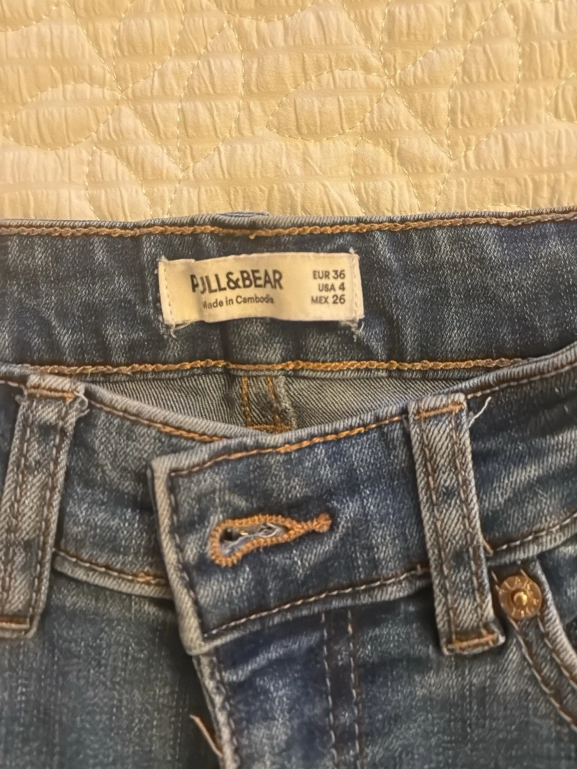 Mörkblå bootcut jeans med hög midja - 3