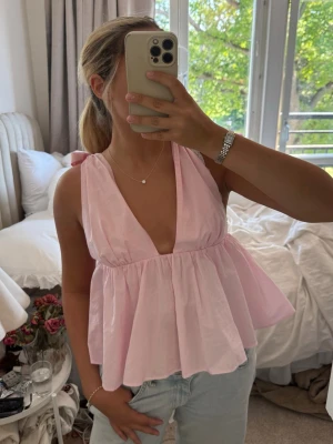 somrig rosa blus - så fin somrig rosa blus från zara i storlek M💓🥰
